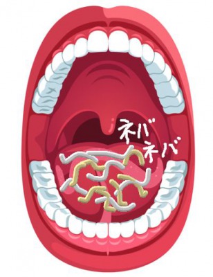 口がネバネバするイメージ